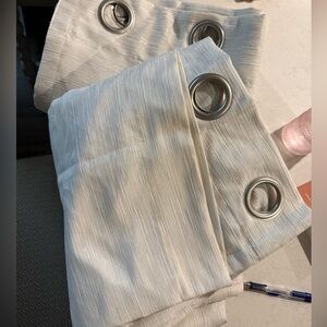 Elegant Cream Curtains with Silver Grommets